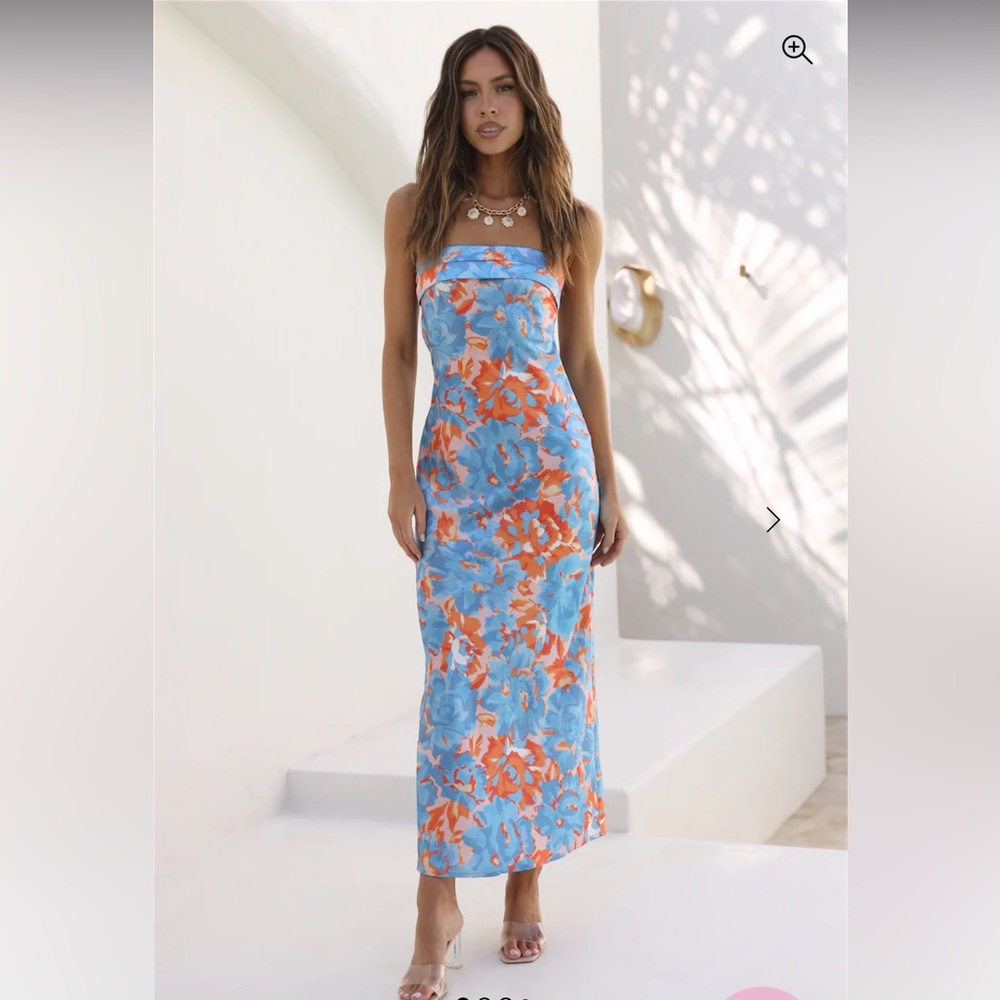 Hello Molly Floral Strapless Dress